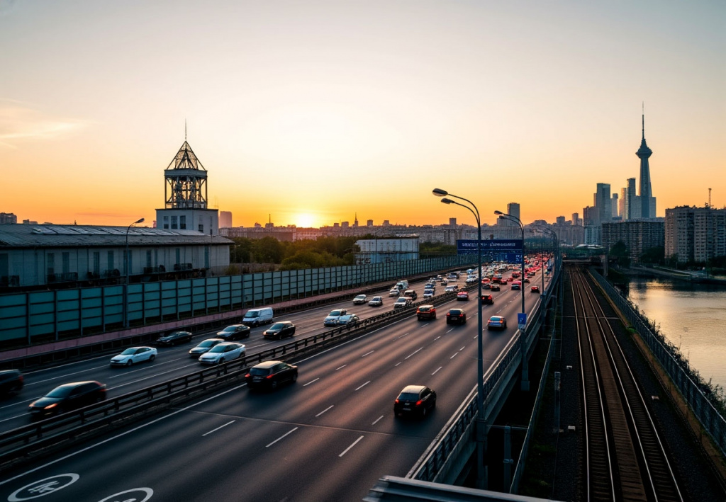 Развязка транспорта в Москве